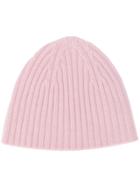 Pringle Of Scotland Ribbed Cashmere Beanie - Pink