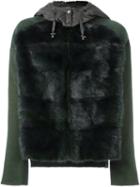 P.a.r.o.s.h. Wool Sleeves Fur Jacket
