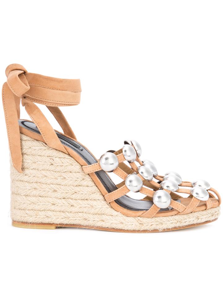 Alexander Wang Taylor Wedge Sandals - Nude & Neutrals