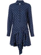 Derek Lam 10 Crosby Tie-waist Shirtdress With Button Detail - Blue