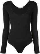 Tibi Tech Poly Bodysuit - Black
