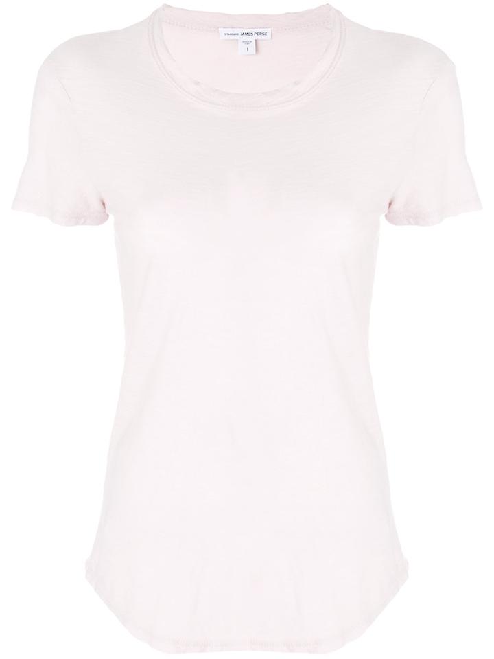 James Perse Sheer Slub Tee - Pink & Purple