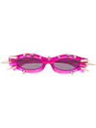 Kuboraum Oval Spike Sunglasses - Purple