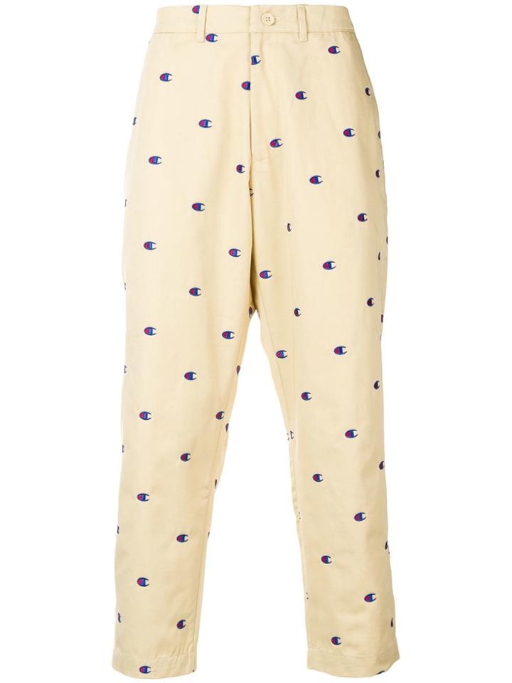 Champion Embroidered Logo Trousers - Neutrals