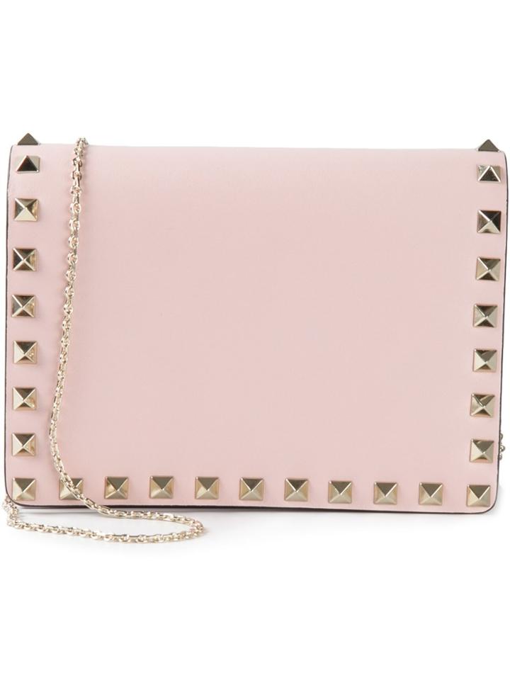 Valentino 'rockstud' Crossbody Bag - Pink & Purple