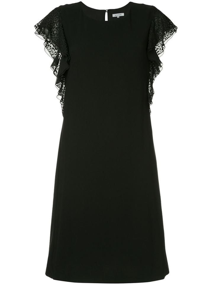 Guild Prime Leopard Print Trim Dress - Black