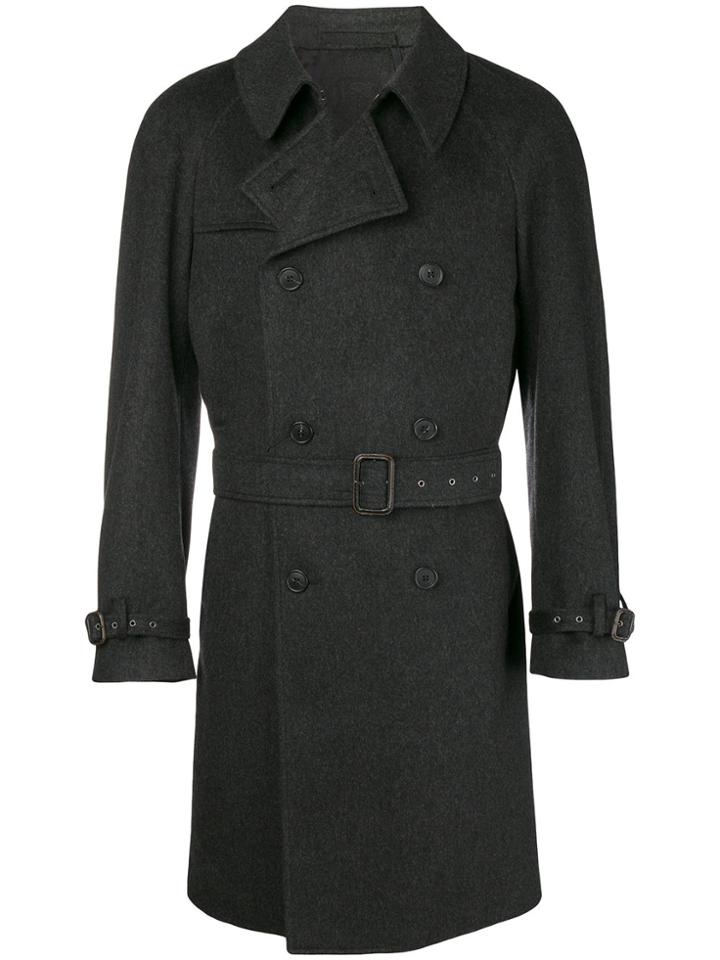 Corneliani Belted Trench Coat - Black