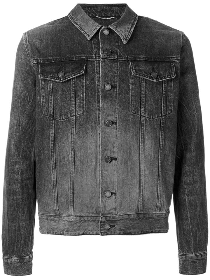 Saint Laurent Stonewashed Jean Jacket - Grey