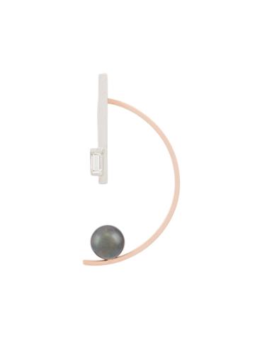Kova 18kt Gold Single Semi-circle Earring - Metallic