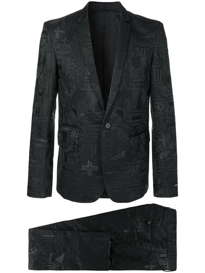 Les Hommes Two Piece Formal Suit - Black