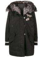 Ermanno Scervino Padded Fur Coat - Black