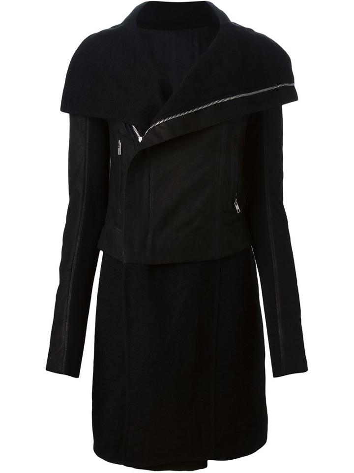 Rick Owens Biker Panel Coat