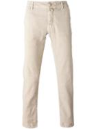Jacob Cohen Slim Fit Trousers, Men's, Size: 36, Nude/neutrals, Linen/flax/cotton/spandex/elastane