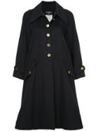 Chanel Vintage Cashmere Flared Midi Coat - Blue