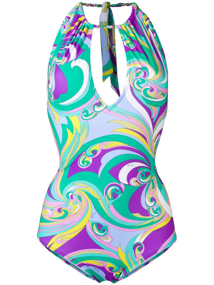 Emilio Pucci Printed Swimsuit - Green