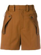 Chloé Flap Pocket Shorts - Brown