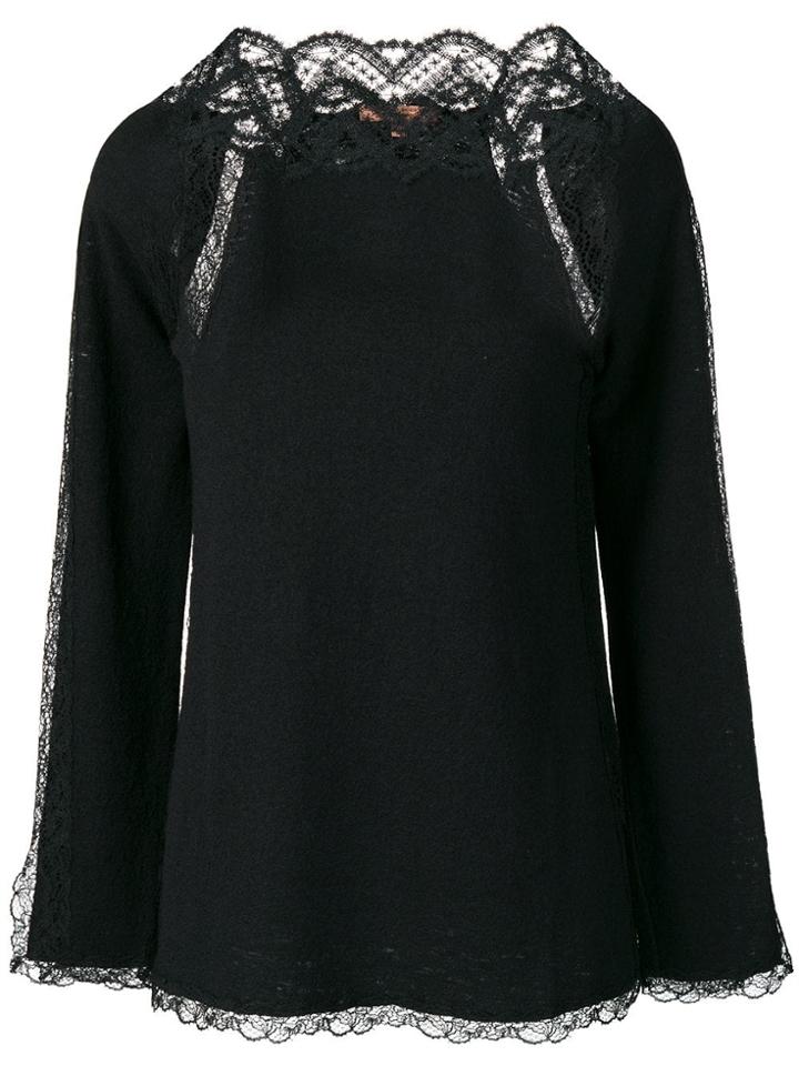 Ermanno Scervino Lace-detail Sweater - Black