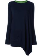 Hache Asymmetric Jumper, Women's, Size: 40, Blue, Polyamide/viscose/cashmere/wool