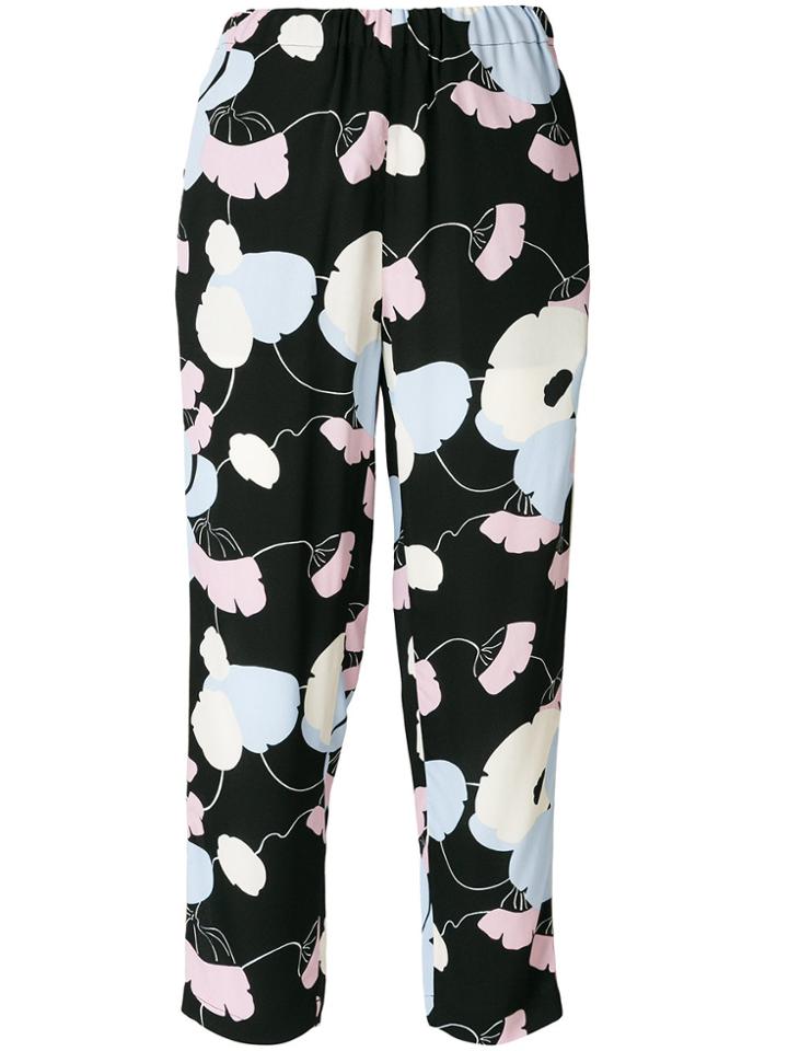 Marni Havana Print Cropped Trousers - Black