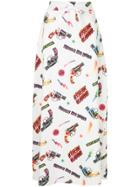 Hysteric Glamour Pop Gun Print Maxi Skirt - White