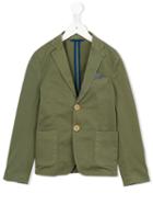 Tagliatore Junior - Two Button Blazer - Kids - Cotton/spandex/elastane/viscose - 9 Yrs, Green
