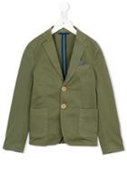 Tagliatore Junior - Two Button Blazer - Kids - Cotton/spandex/elastane/viscose - 9 Yrs, Green