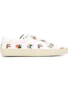Saint Laurent Court Classic Sneakers, Women's, Size: 35, White, Leather/nappa Leather/rubber