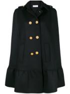 Red Valentino Double Breasted Cape - Black