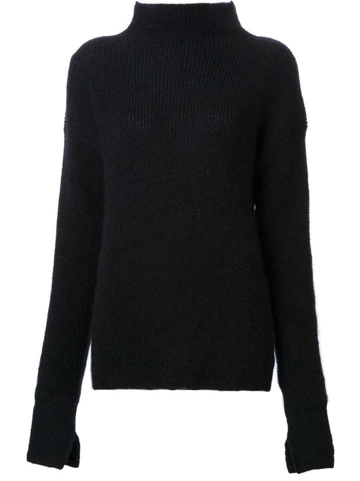 Le Ciel Bleu Turtleneck Jumper, Women's, Size: 36, Blue, Silk/mohair