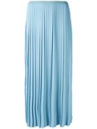 Mm6 Maison Margiela - Pleated Skirt - Women - Cotton/polyester/spandex/elastane - 40, Blue, Cotton/polyester/spandex/elastane