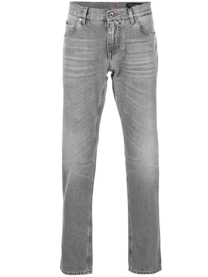 Dolce & Gabbana Straight Leg Jeans - Grey