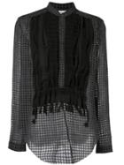 Damir Doma 'seil' Shirt, Men's, Size: Large, Black, Virgin Wool/silk