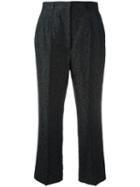 Dolce & Gabbana Jacquard Cropped Trousers, Women's, Size: 40, Black, Acrylic/polyester/acetate