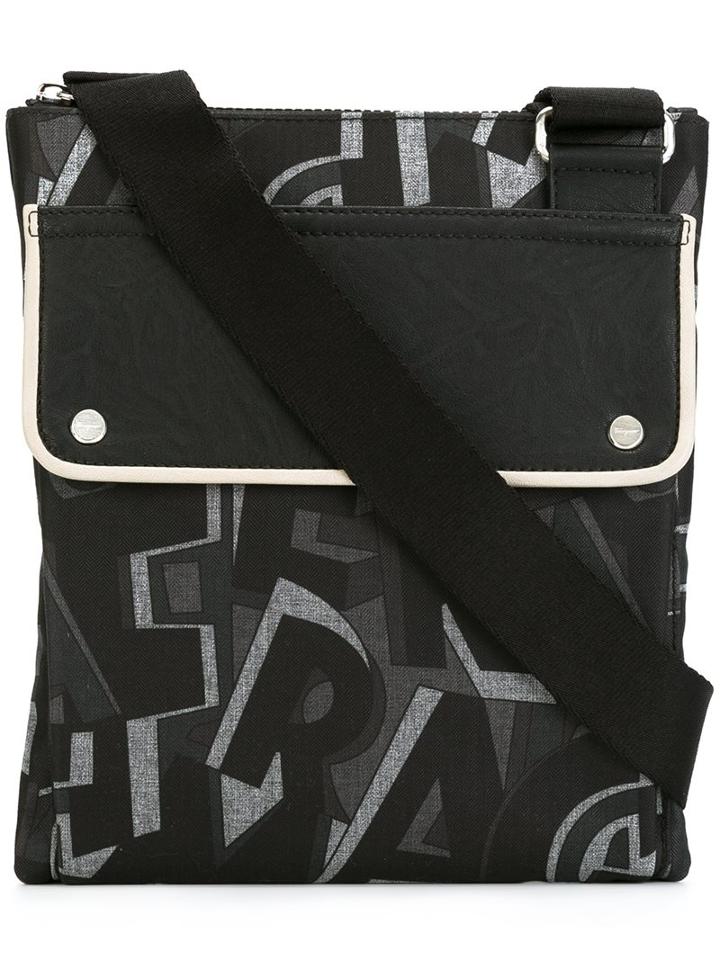 Salvatore Ferragamo 'fusion' Shoulder Bag, Men's, Black, Cotton/leather