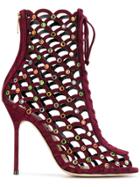 Sergio Rossi Caged Heels - Red