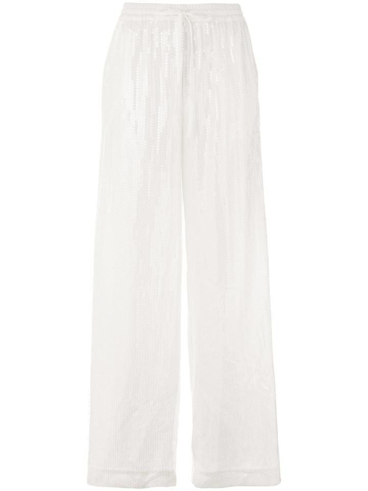 P.a.r.o.s.h. Plotter Palazzo Trousers - White