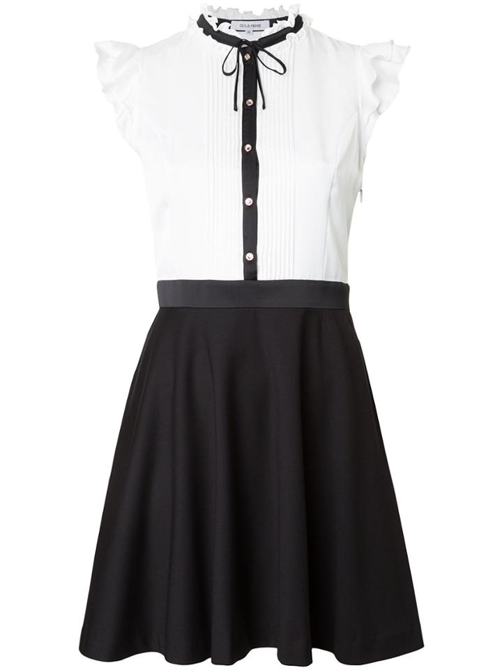 Guild Prime Contrast Flared Dress - White