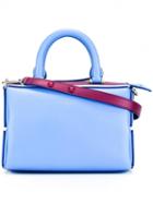 Emilio Pucci Two-tone Tote, Women's, Blue, Calf Leather/polyester/polyurethane
