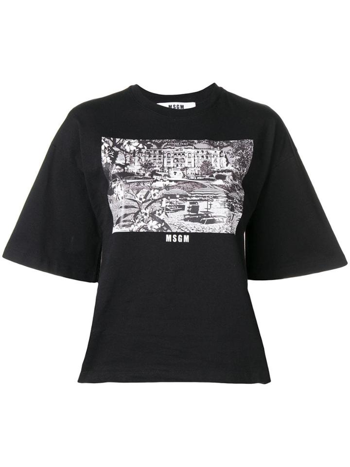 Msgm Rimini! Photographic Print T-shirt - Black
