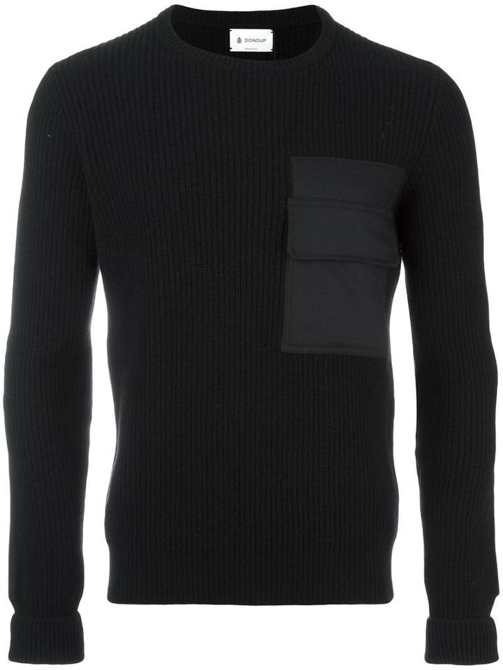 Dondup Chest Pocket Jumper, Men's, Size: Medium, Black, Wool/polyamide