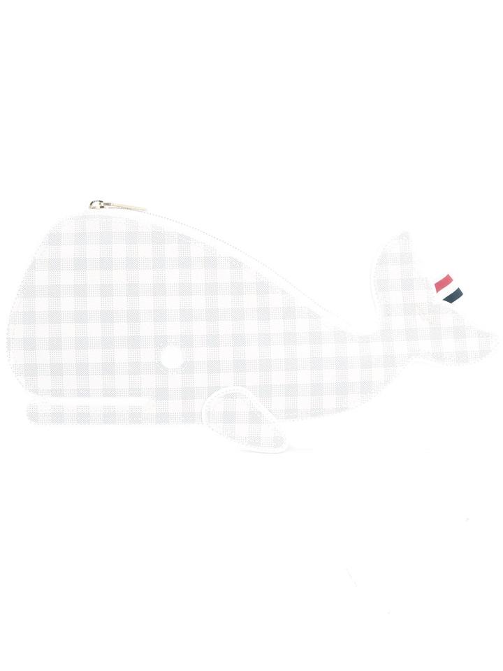 Thom Browne - Checked Clutch - Women - Calf Leather - One Size, Grey, Calf Leather