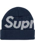 Supreme Big Logo Beanie Hat - Blue
