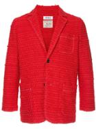 Coohem Solid Tweed Jacket - Red