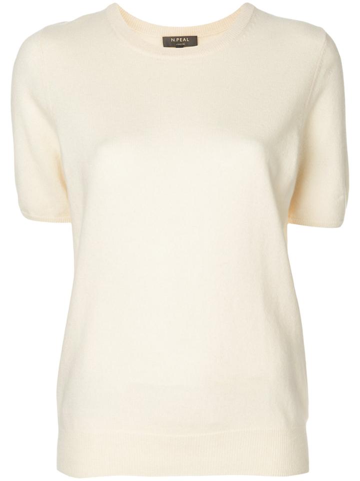 N.peal Cashmere Round Neck T-shirt - Yellow & Orange