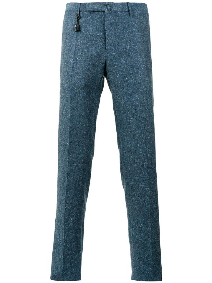 Incotex - Tailored Trousers - Men - Silk/linen/flax - 56, Blue, Silk/linen/flax