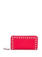 Valentino Valentino Garavani Rockstud Zip Around Wallet - Red