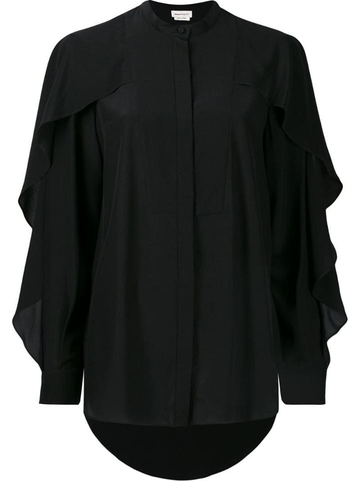 Alexander Mcqueen Frilled Sleeves Shirt - Black
