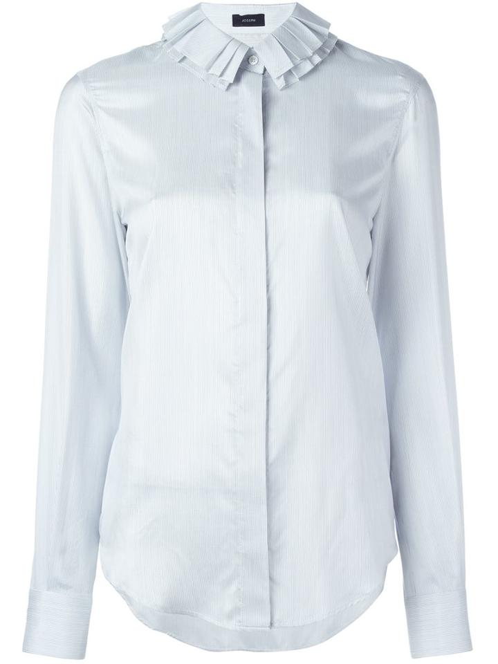 Joseph Ruffle Collar Shirt, Women's, Size: 36, Blue, Silk