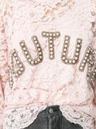 Forte Dei Marmi Couture Lace Couture Hoodie - Pink & Purple