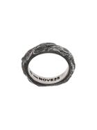 Nove25 Hammered Thin Ring - Silver